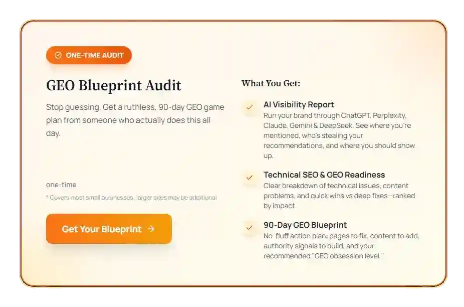 GEO Blueprint Audit preview